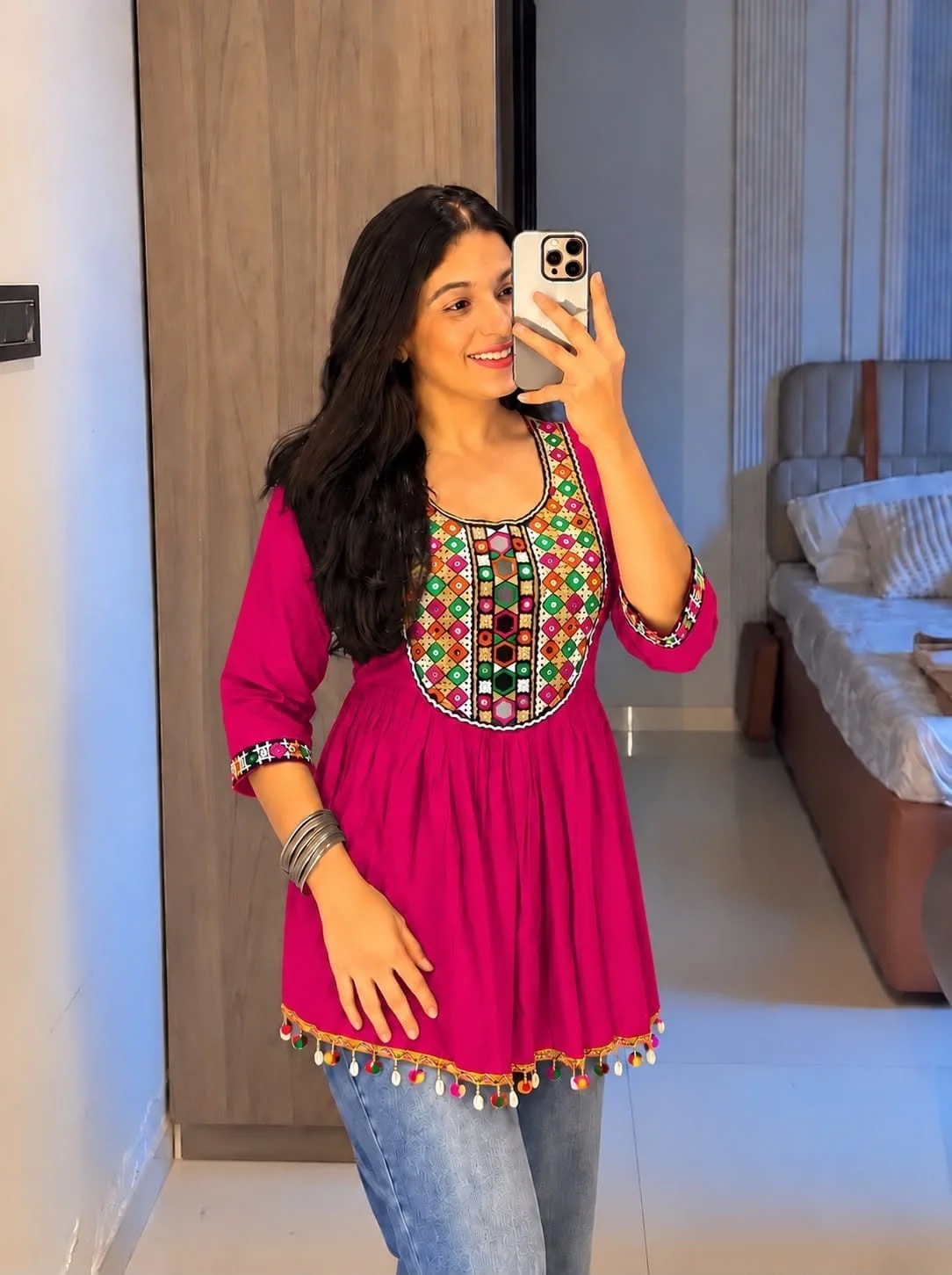 Gamthi Utsav Heavy Rayon Top